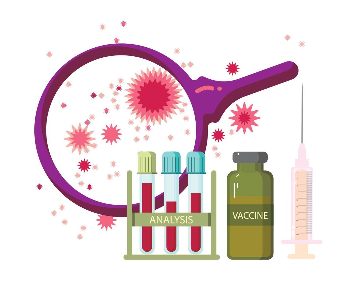 The creation of a vaccine. Medical device. Testing and vaccination of the population vector