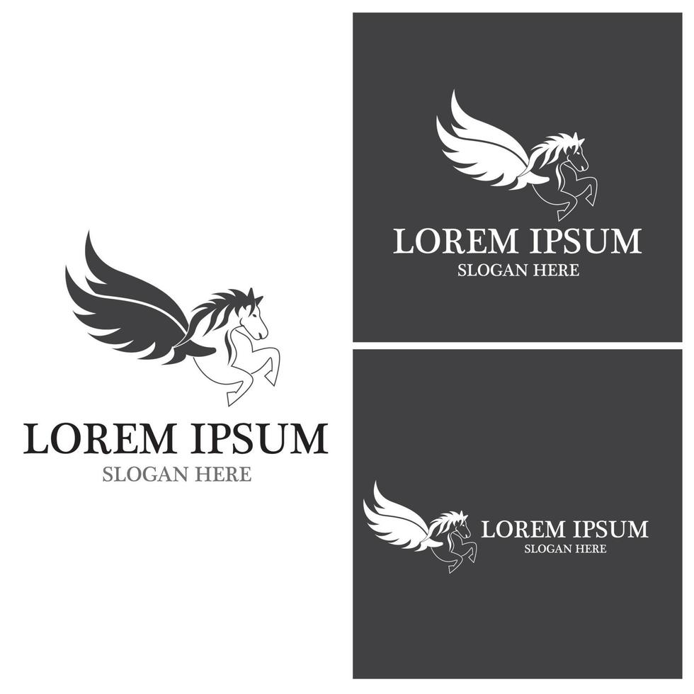 Pegasus icon and symbol vector template