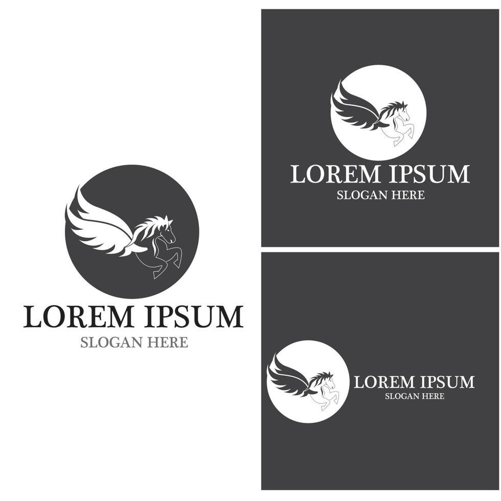 Pegasus icon and symbol vector template