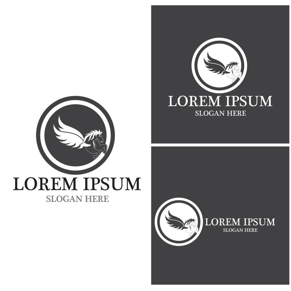 Pegasus icon and symbol vector template