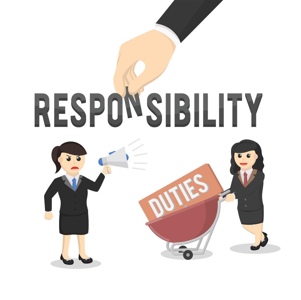 business woman secretary responsibility design character vector