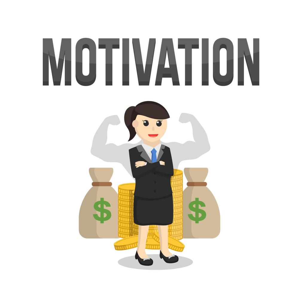 business woman motivation design character on white background vector