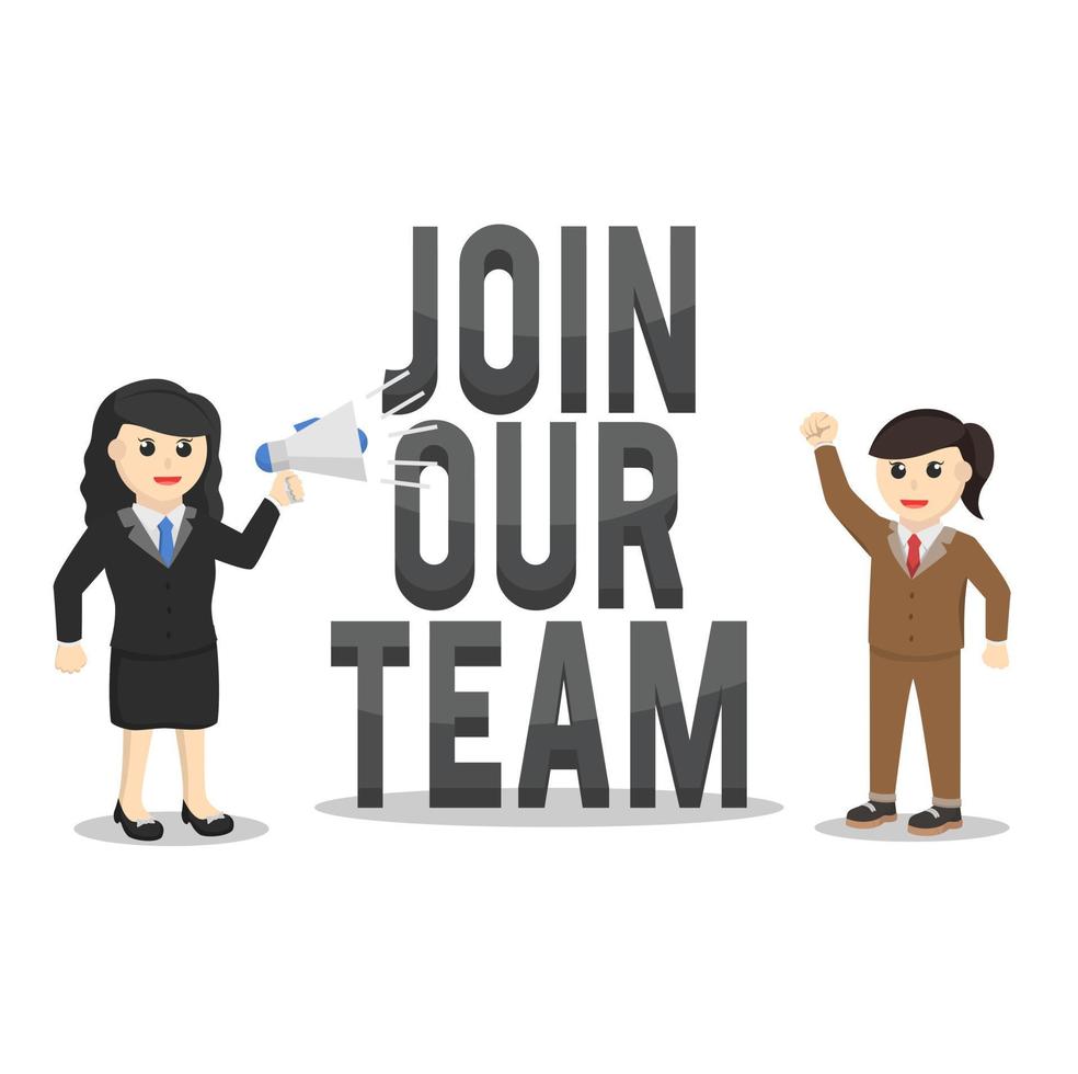 business woman secretary join our team vector