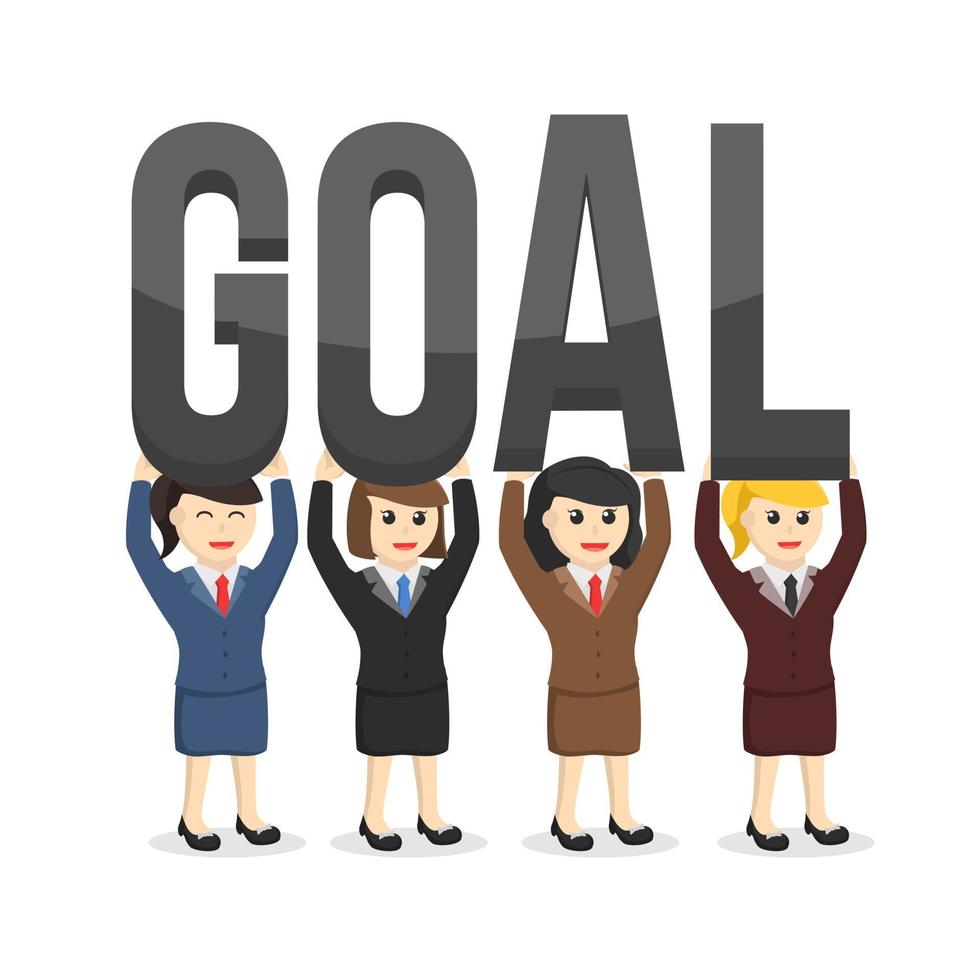 business woman goal design character on white background vector