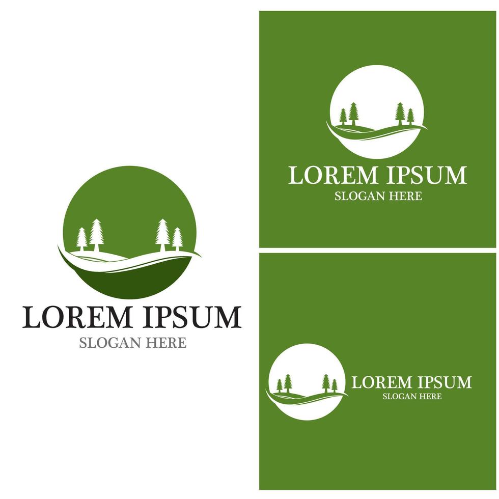 Tree icon and symbol vector template