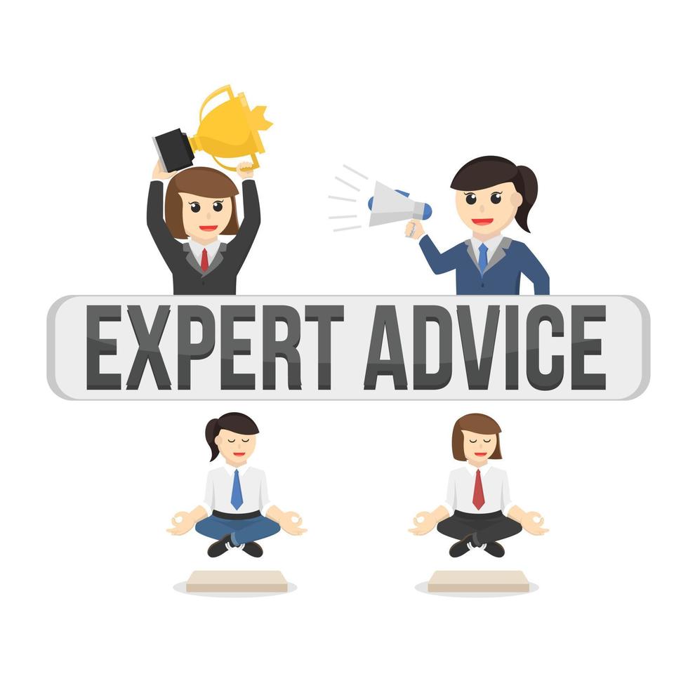 business woman secretary expert advice design character on white background vector