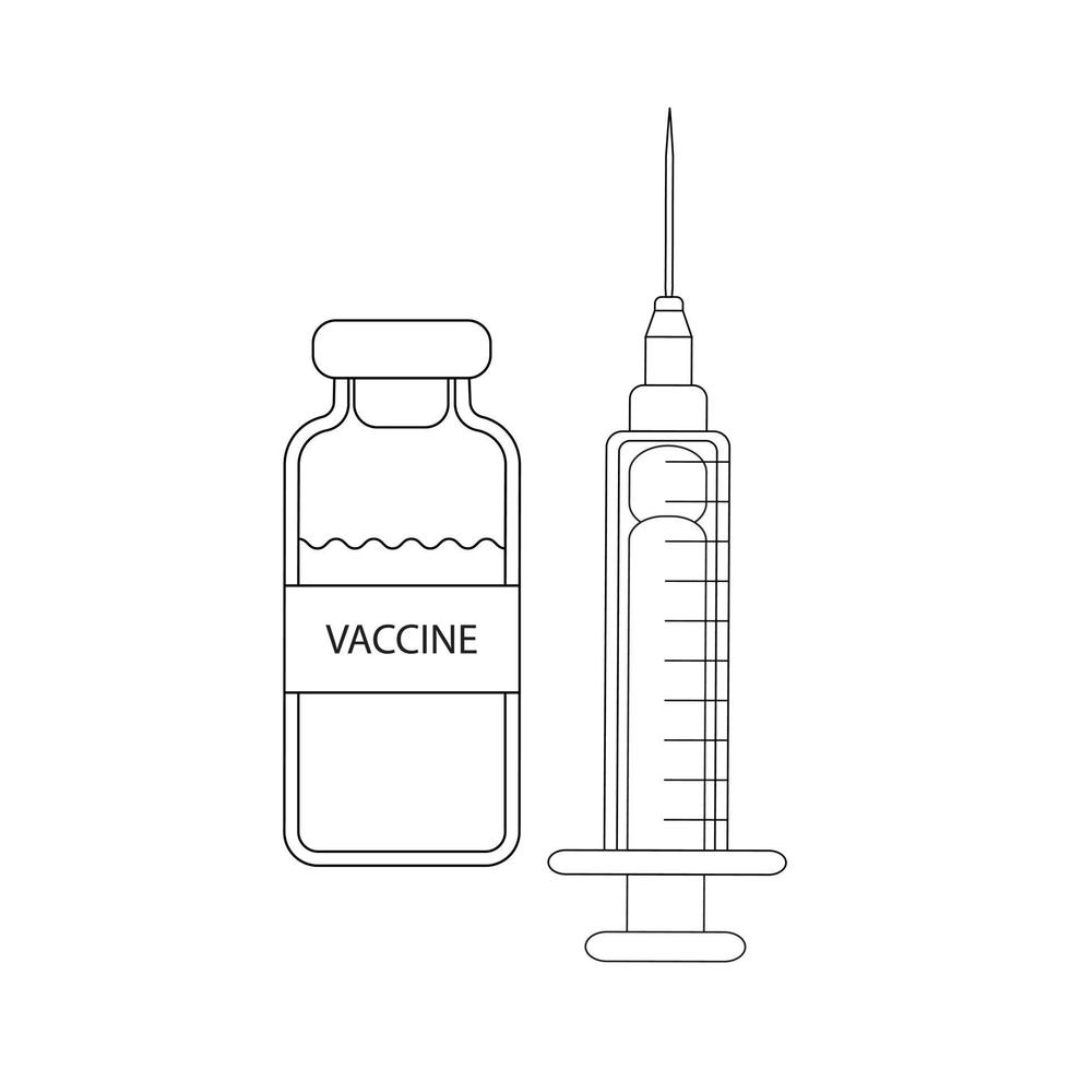 Vector Icon of Medical device. Testing and vaccination of the population