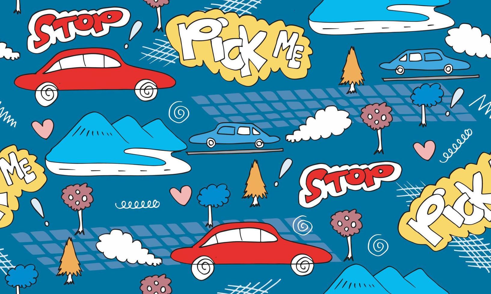 car seamless pattern for kid design. vector