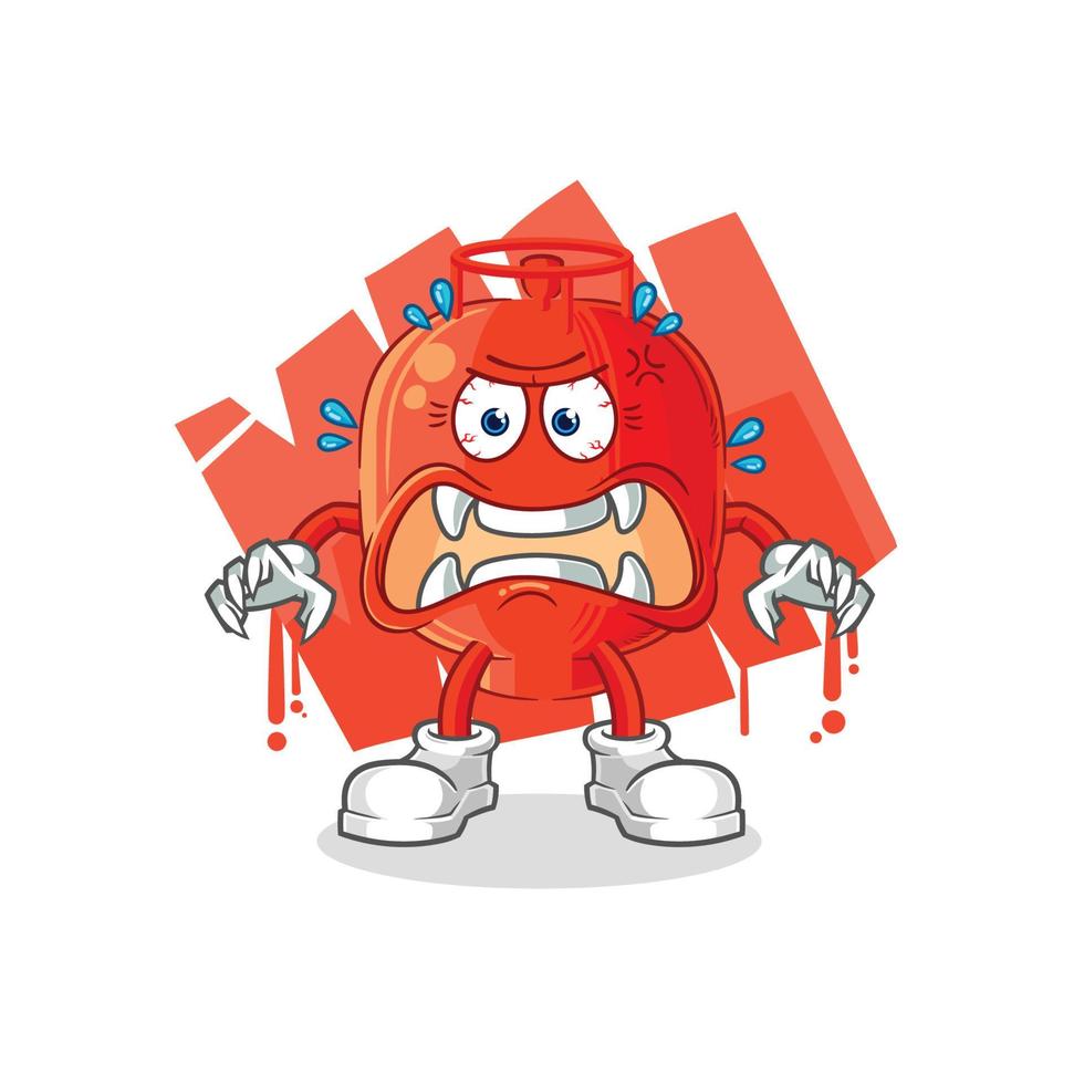 gas cylinder cartoon vector