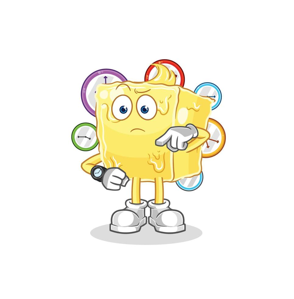 butter character cartoon vector