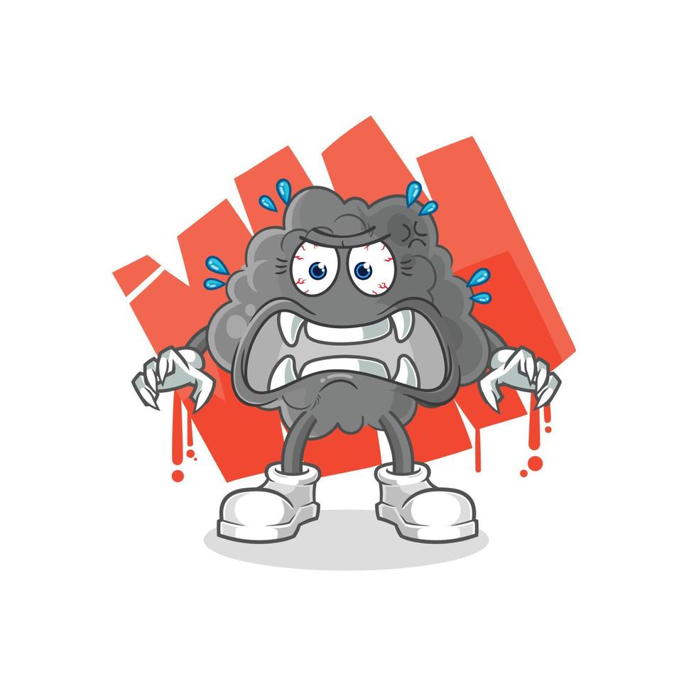 black cloud character vector