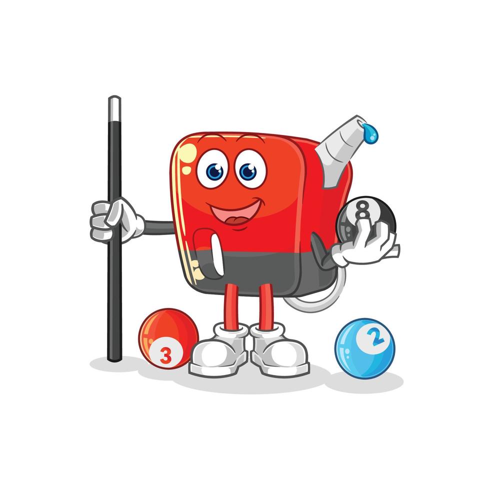 gasoline pump mascot vector