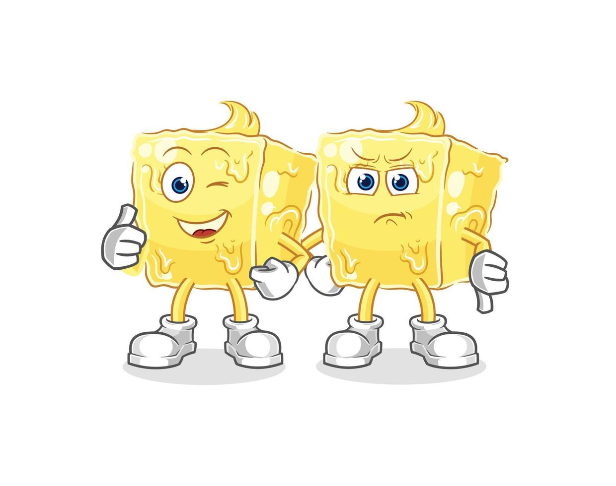 butter character cartoon vector