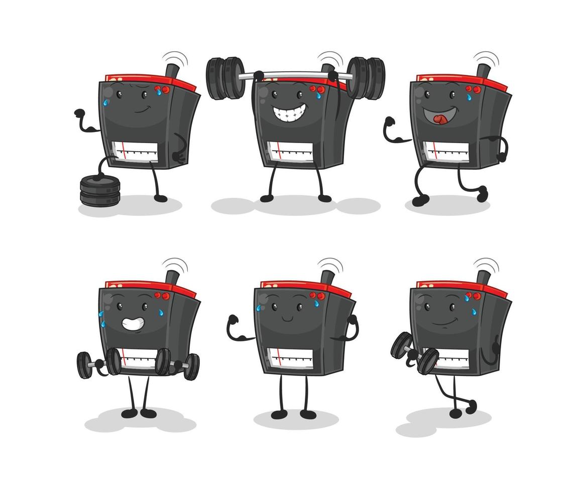 radio cartoon character vector