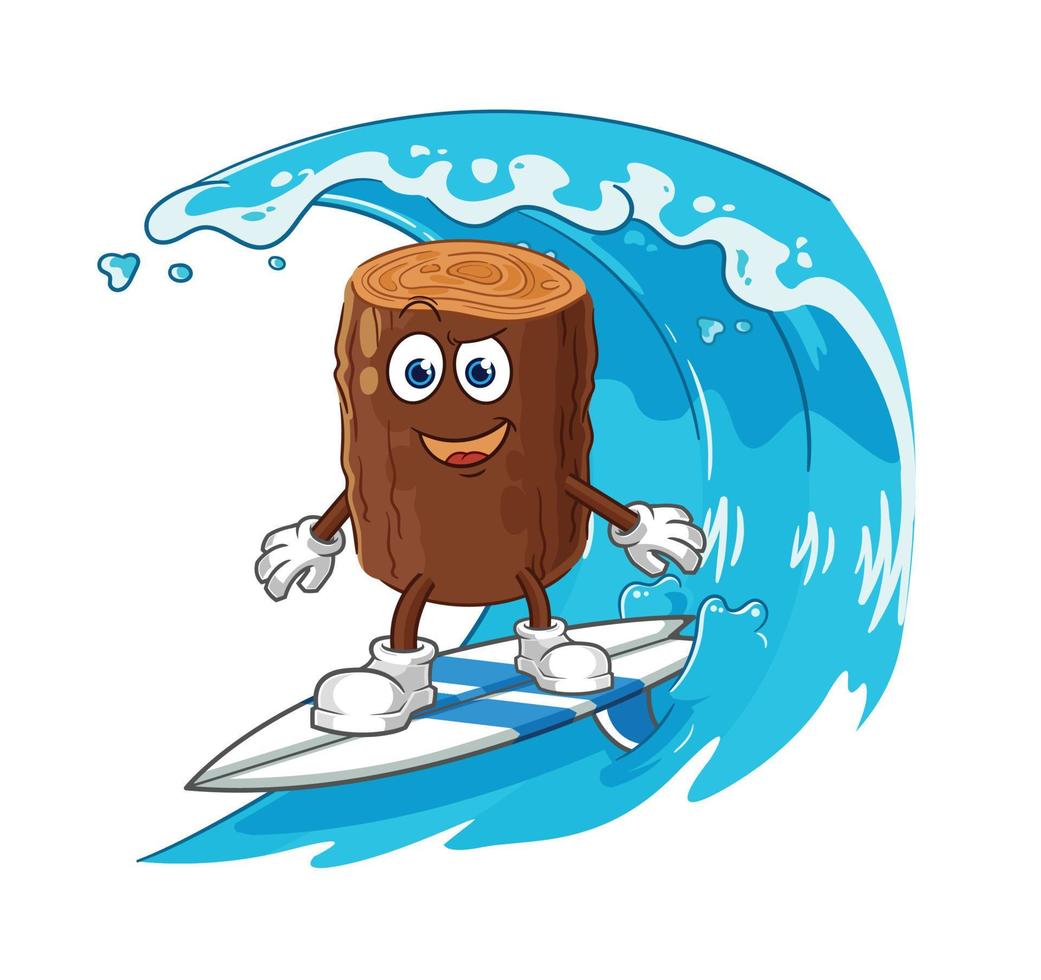 log cute cartoon character vector