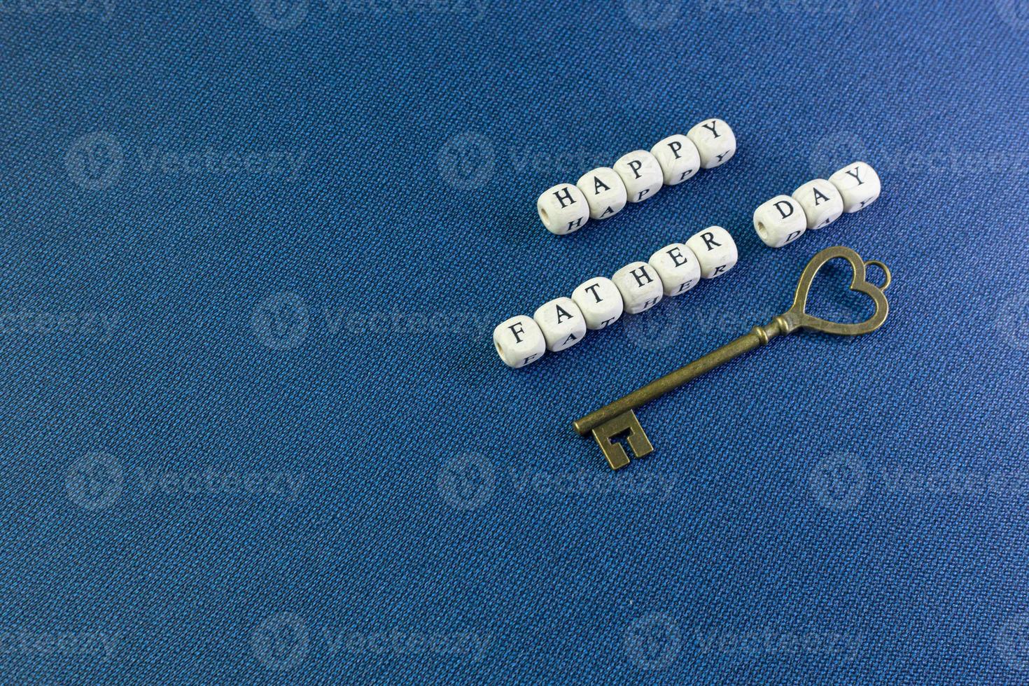 wooden text  for father day content close up image. photo
