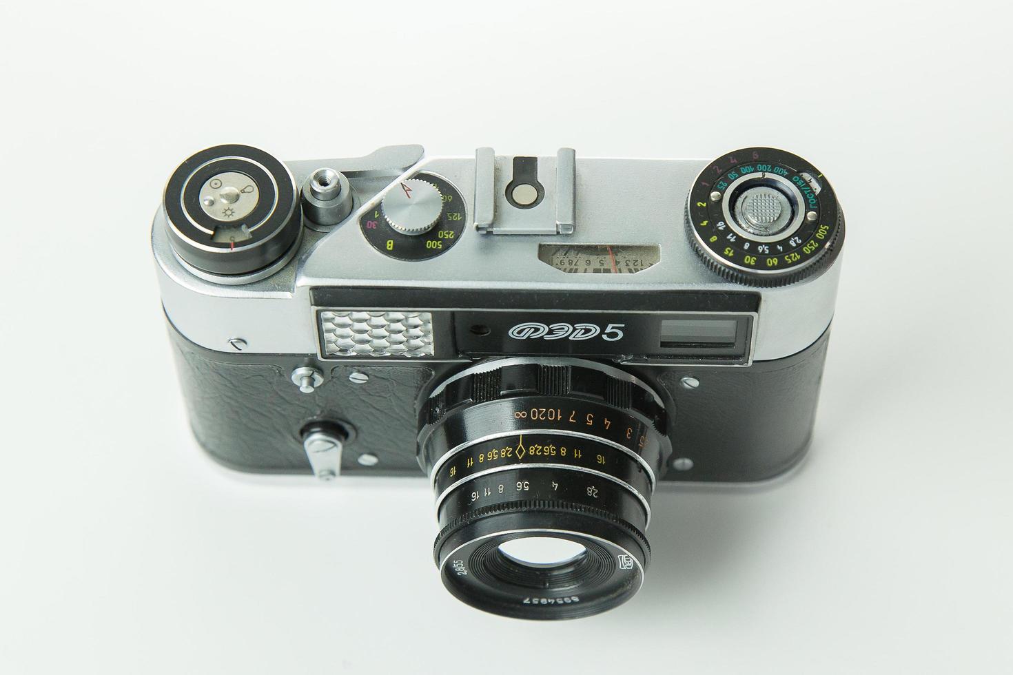 fed5 Russia film camera  on white background. photo