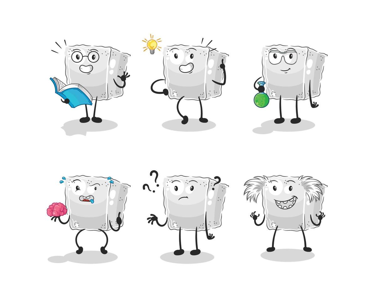 sugar cube cartoon vector