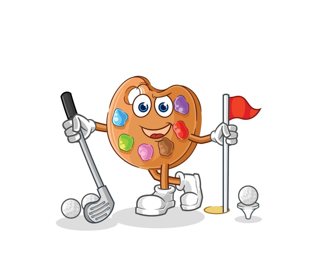 paint palette cartoon vector