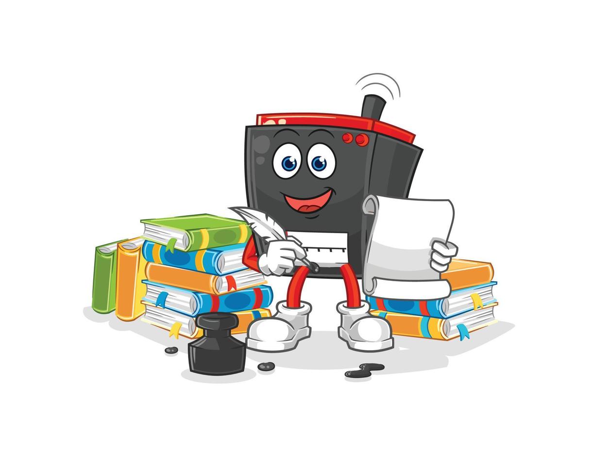 radio cartoon character vector