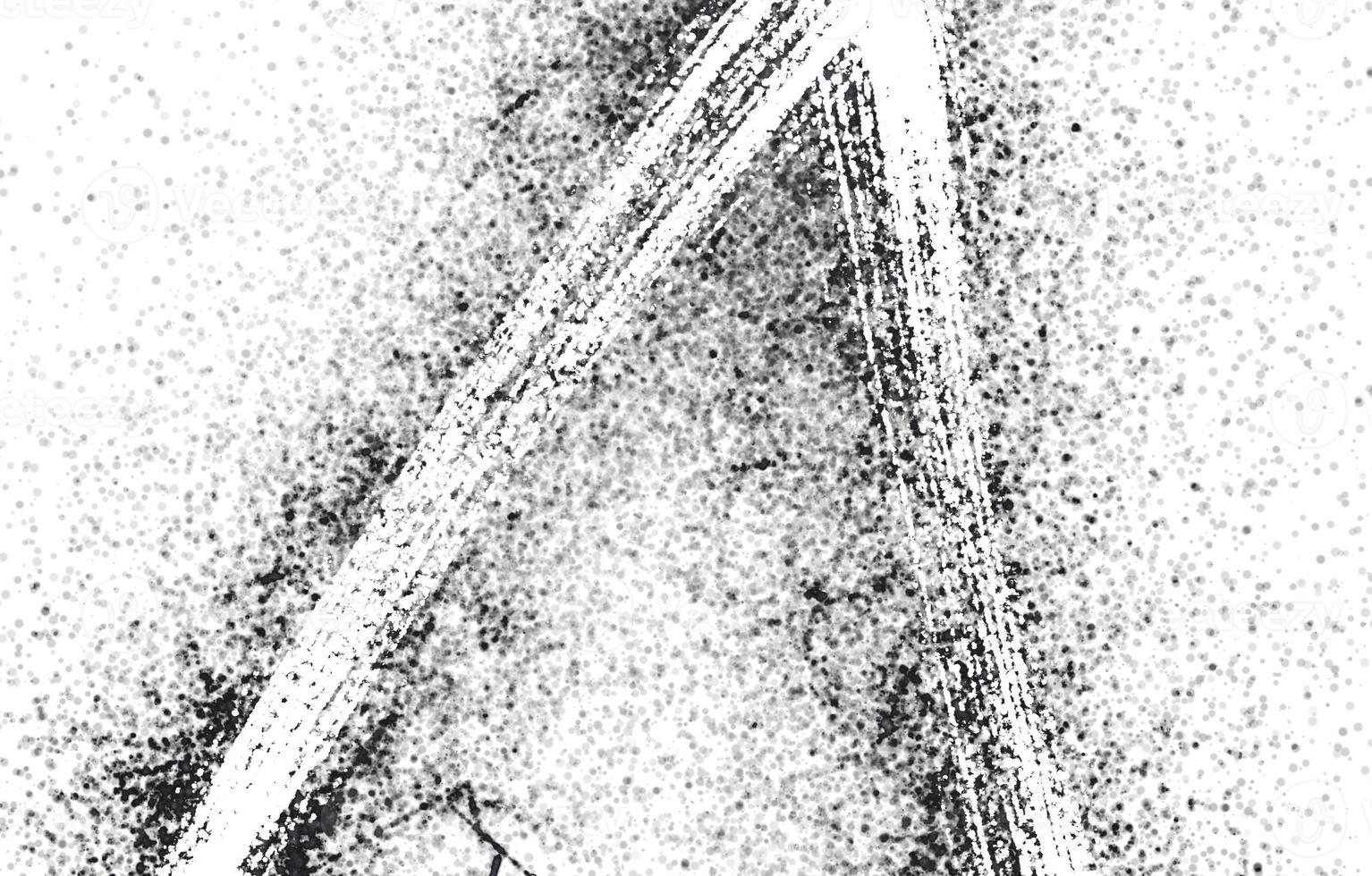 Grunge Black And White Urban. Dark Messy Dust Overlay Distress Background. Easy To Create Abstract Dotted, Scratched, Vintage Effect With Noise And Grain photo