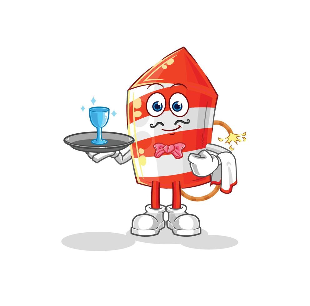 fireworks rocket character vector