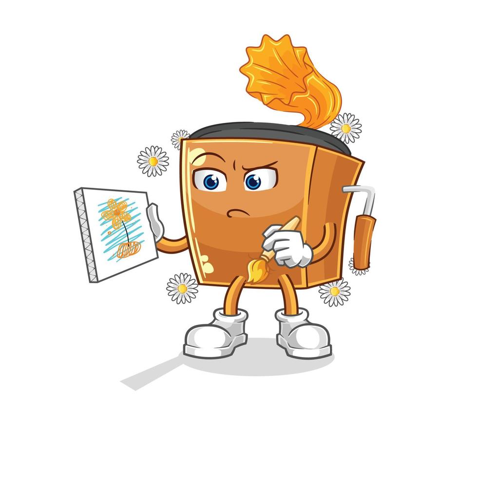 record player illustration character vector