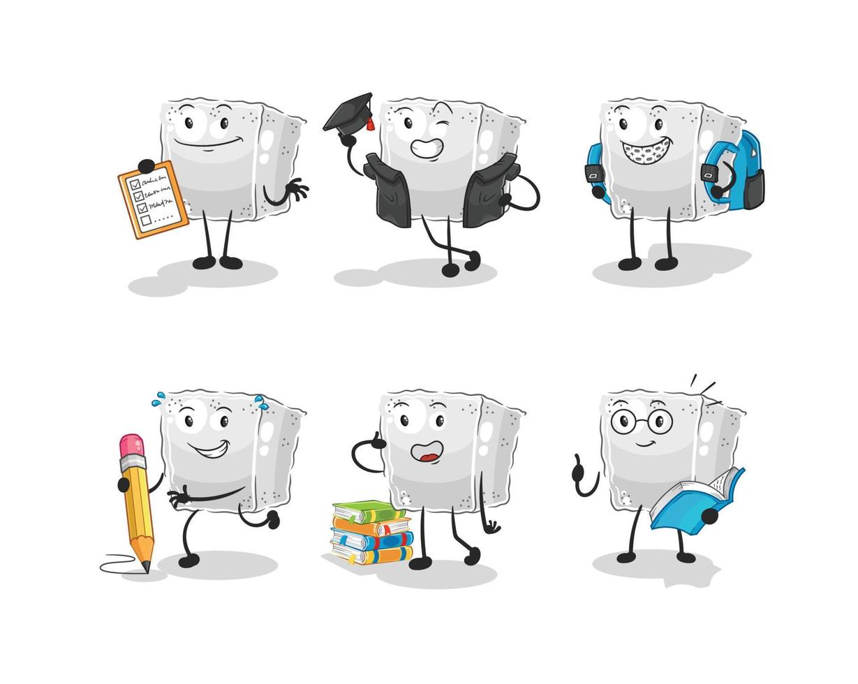 sugar cube cartoon vector