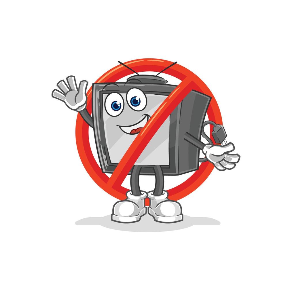 vintage tv cartoon character vector