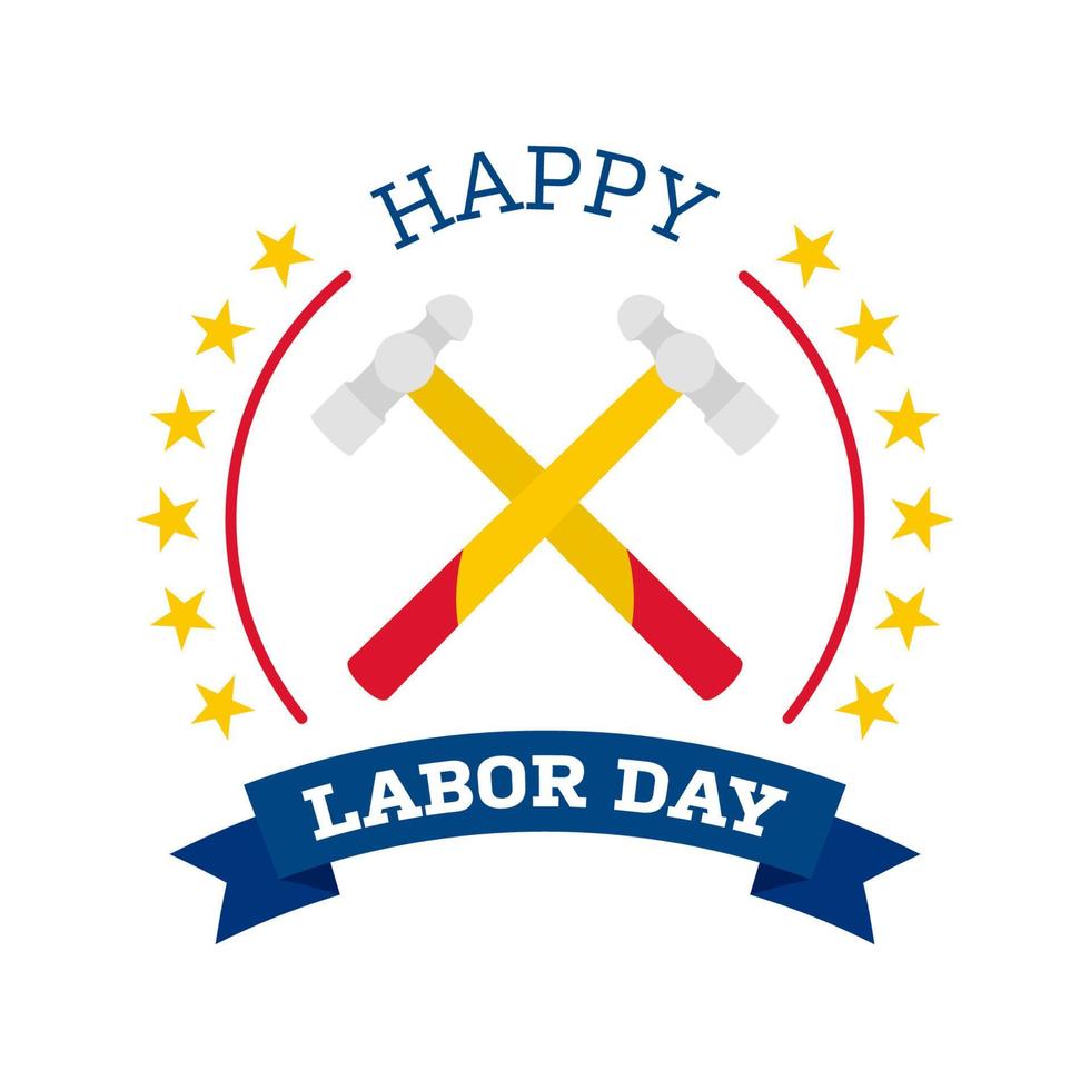 Happy Labor Day banner isolated on white background vector