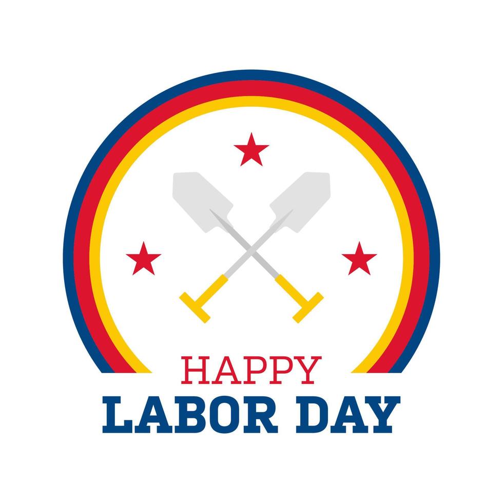 Happy Labor Day banner isolated on white background vector