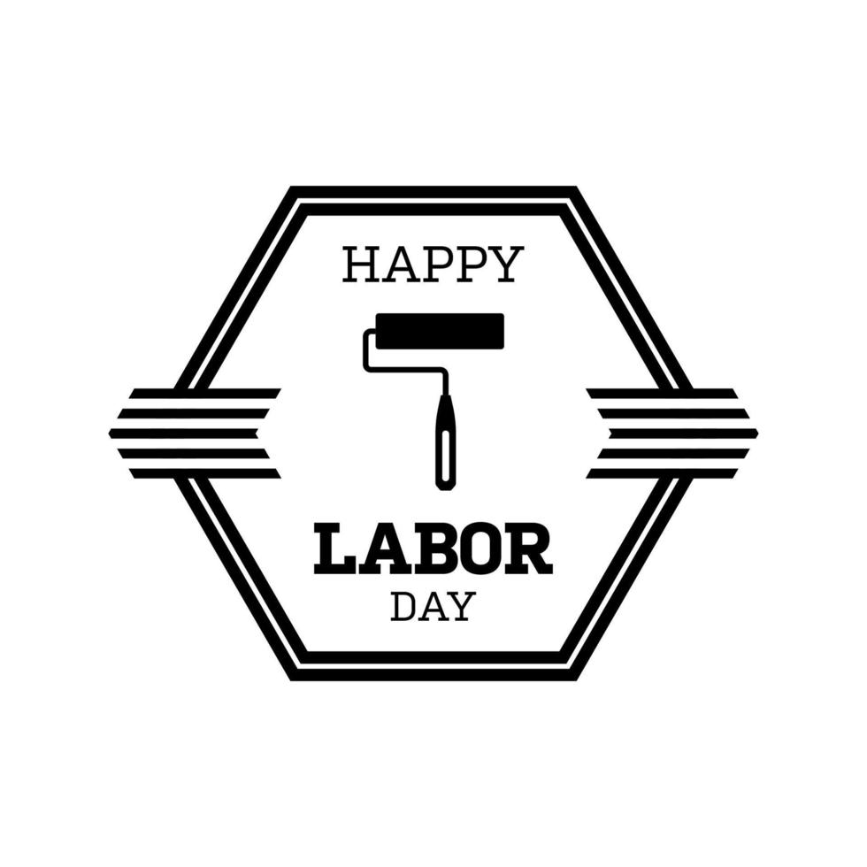 Happy Labor Day banner isolated on white background vector