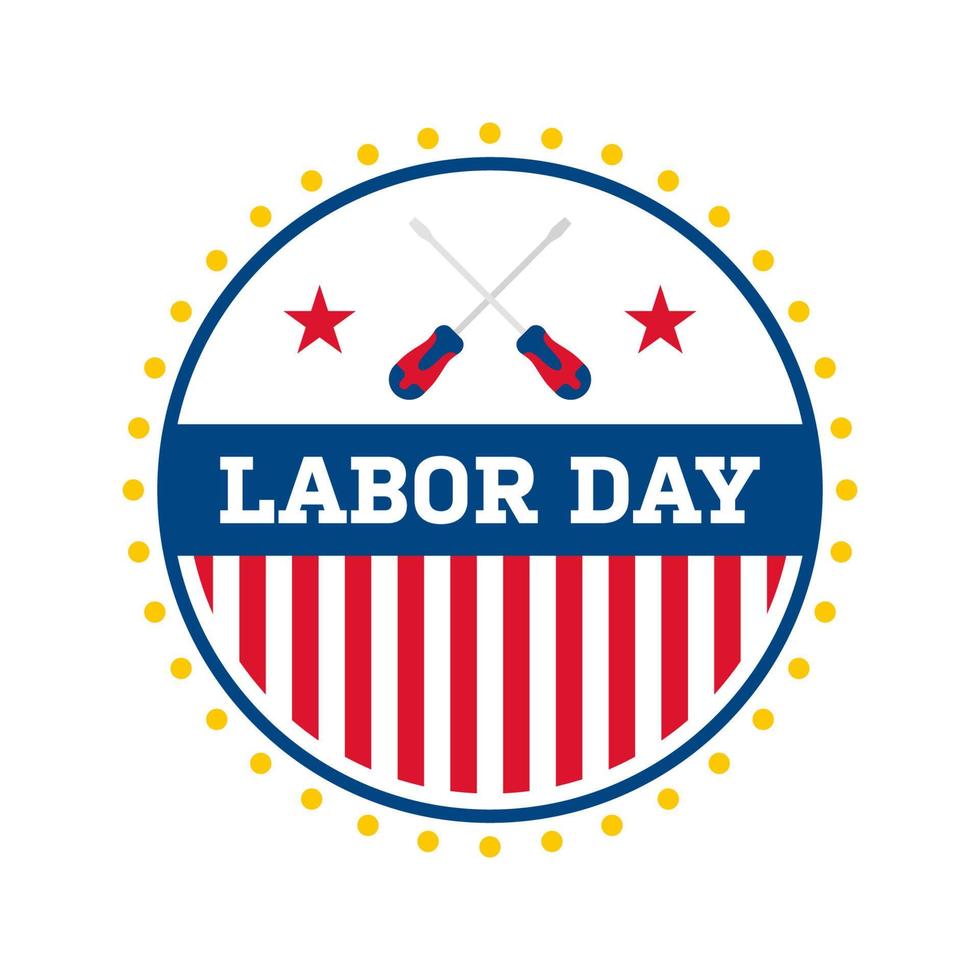 Happy Labor Day banner isolated on white background vector