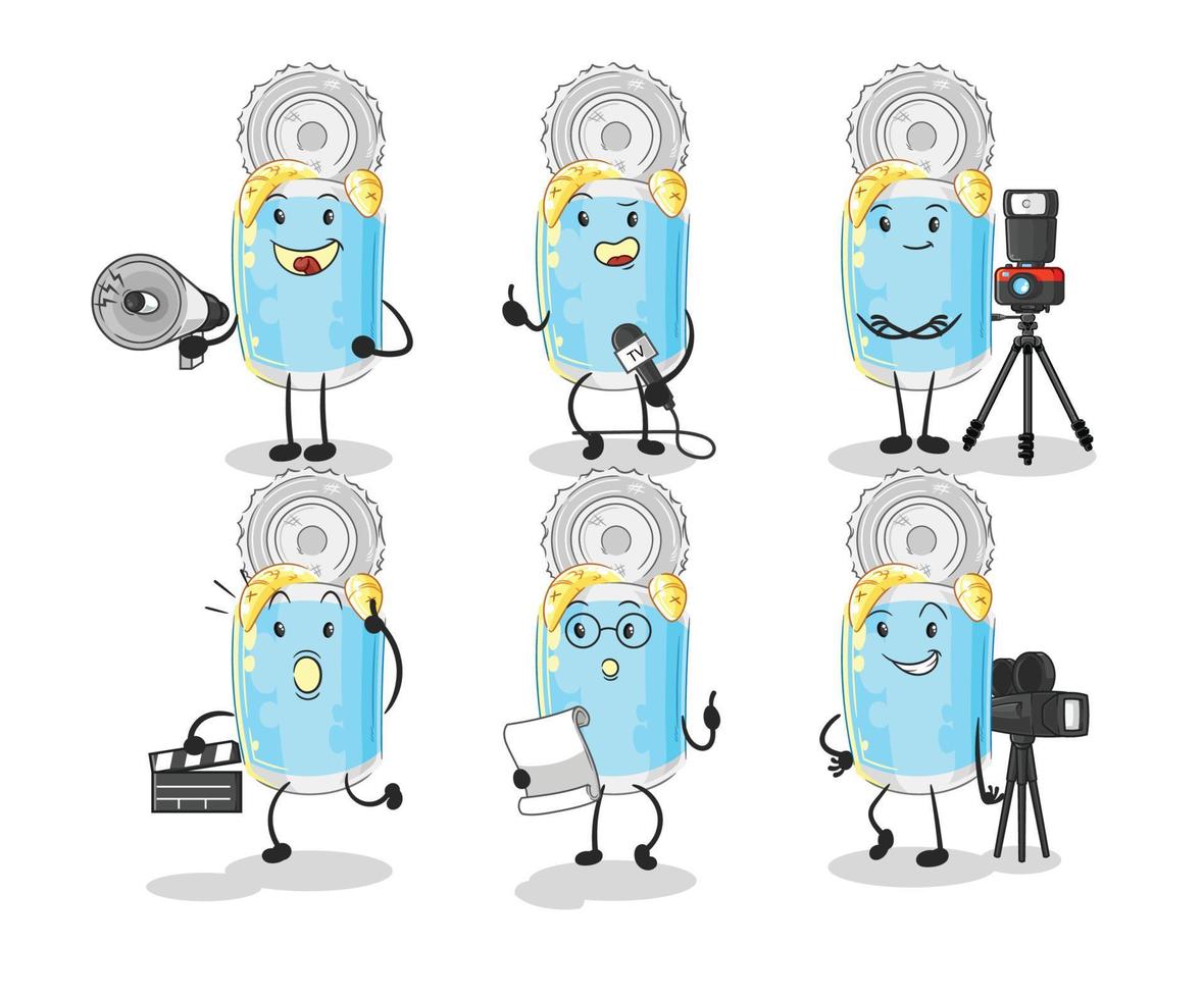 canned fish cartoon vector