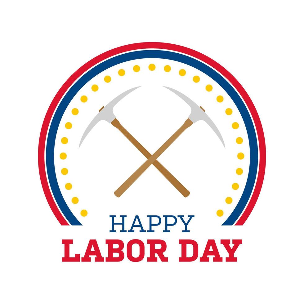 Happy Labor Day banner isolated on white background vector