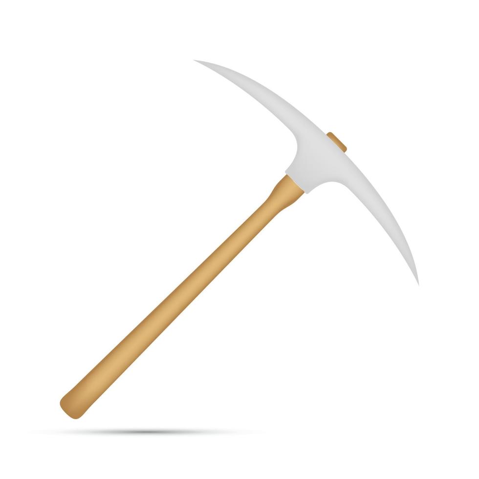 Pickaxe isolated on white background vector