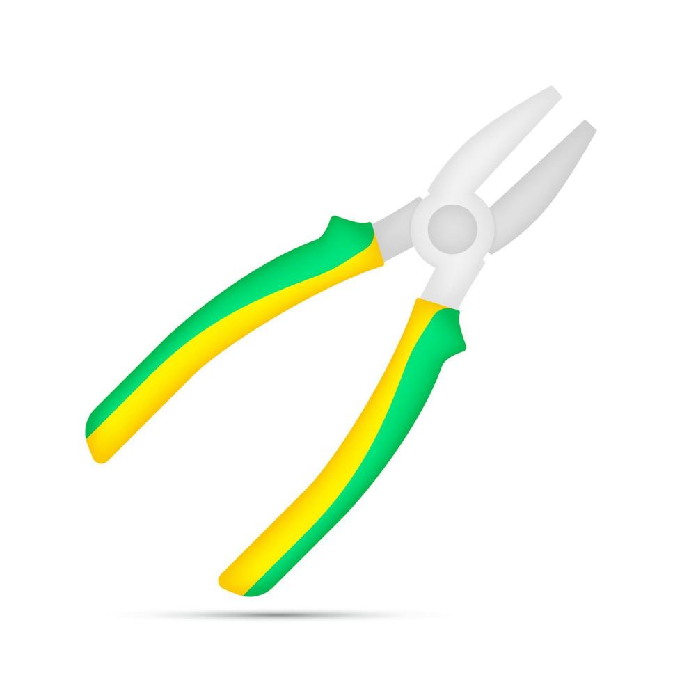 Pliers isolated on white background vector
