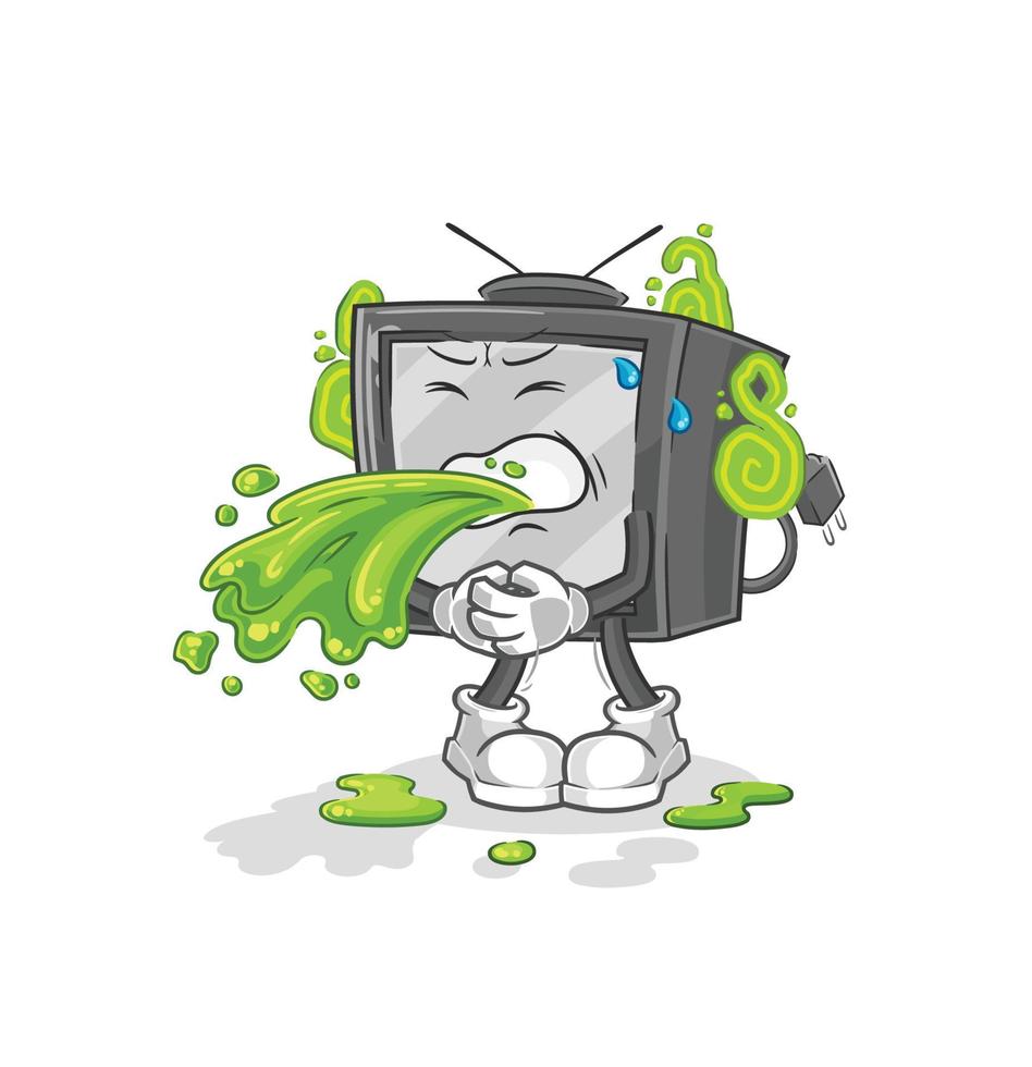 old retro tv vector cartoon