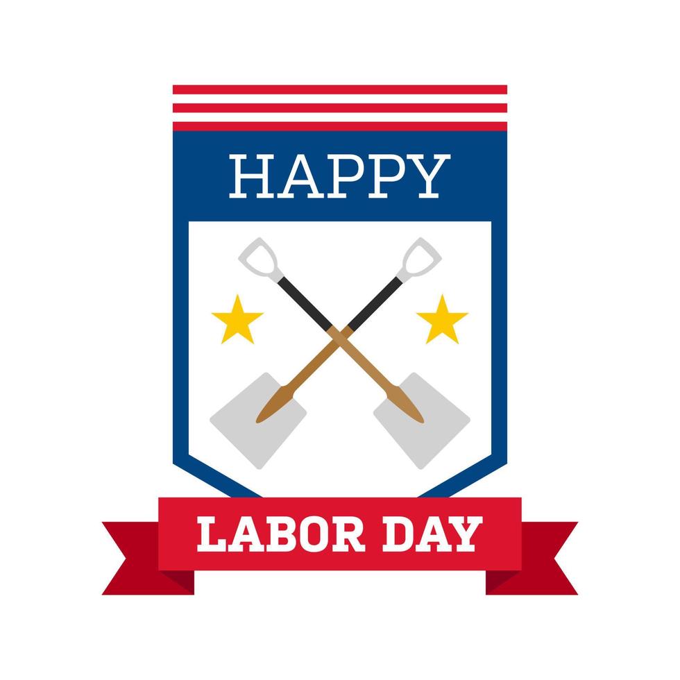 Happy Labor Day banner isolated on white background vector