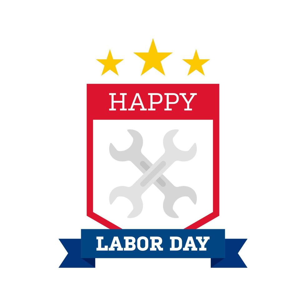 Happy Labor Day banner isolated on white background vector