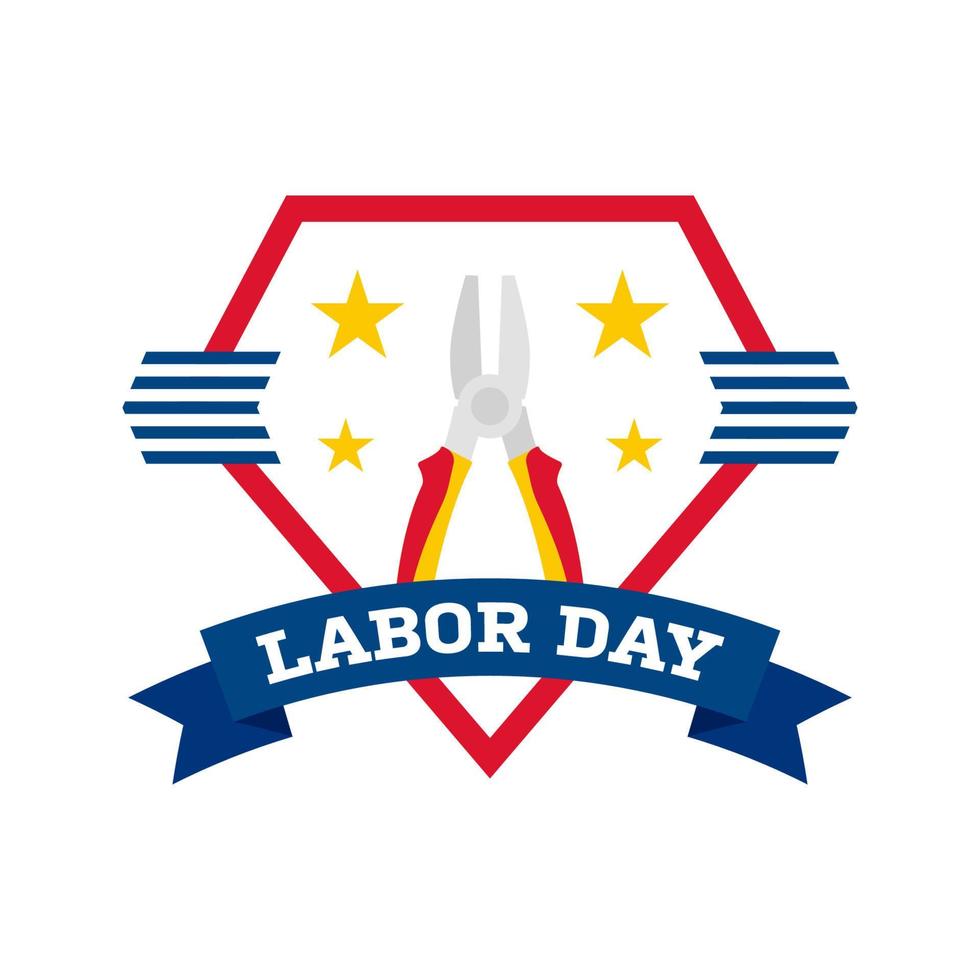 Happy Labor Day banner isolated on white background vector