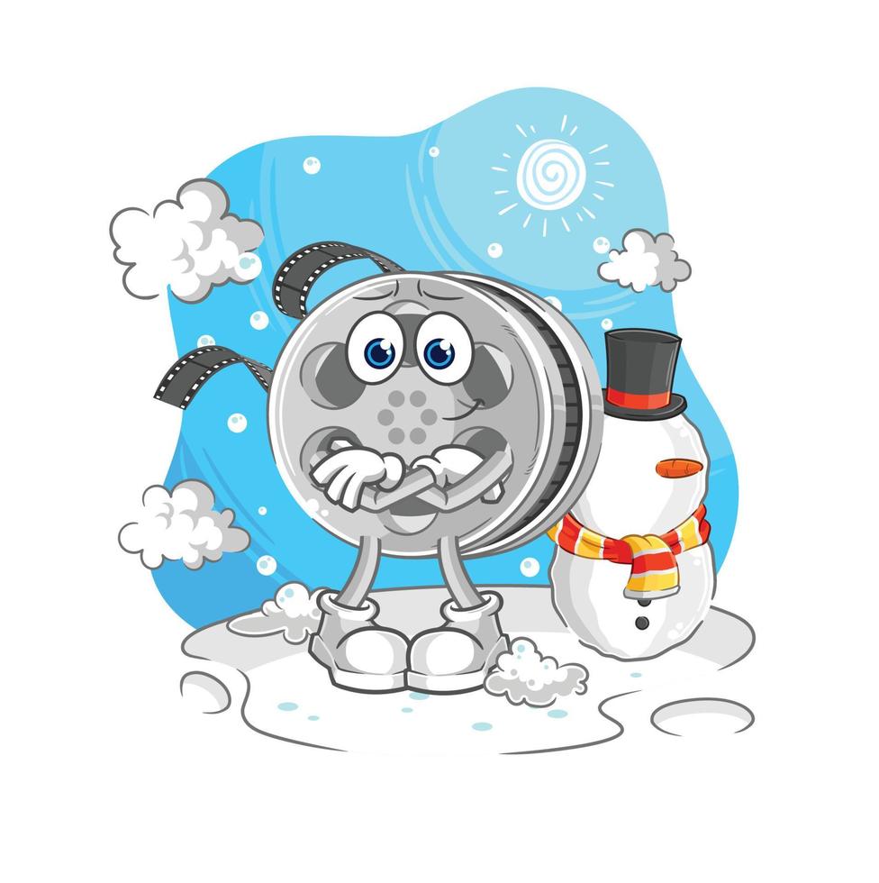 film reel cartoon vector