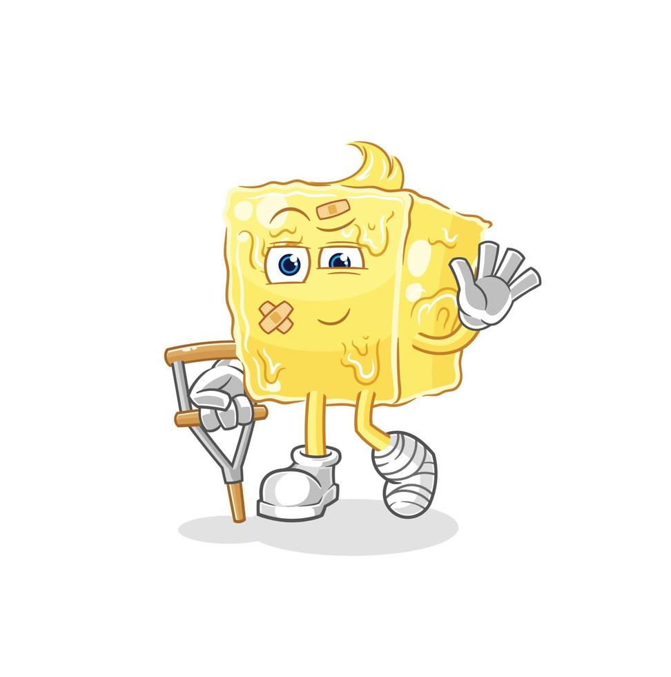 butter character cartoon vector