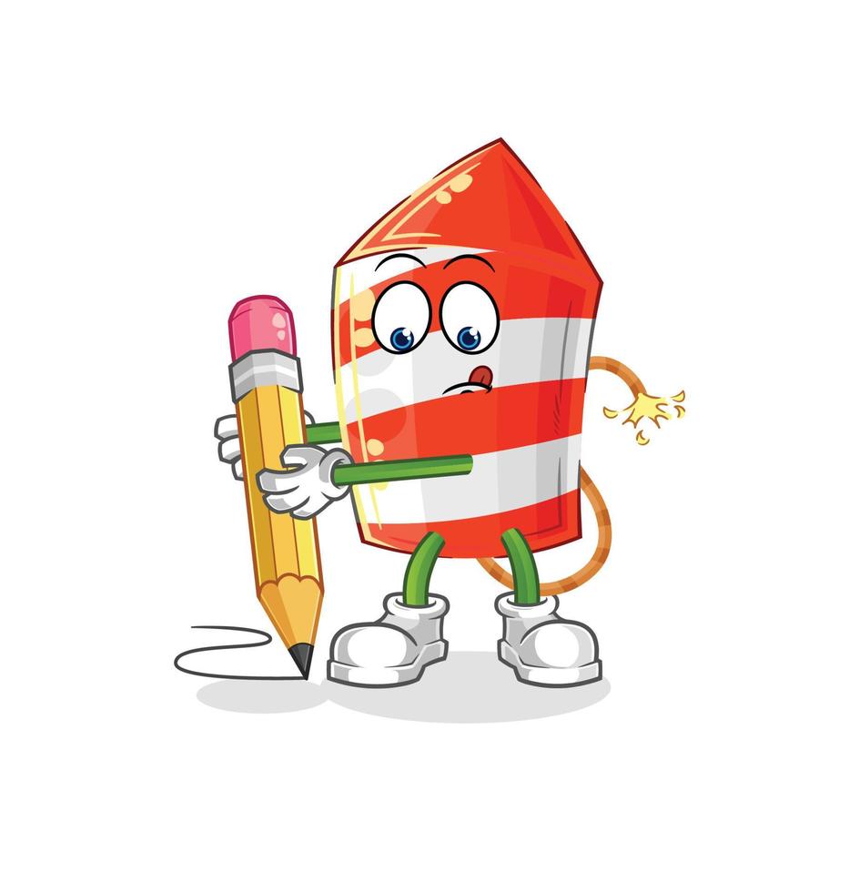 fireworks rocket cartoon vector