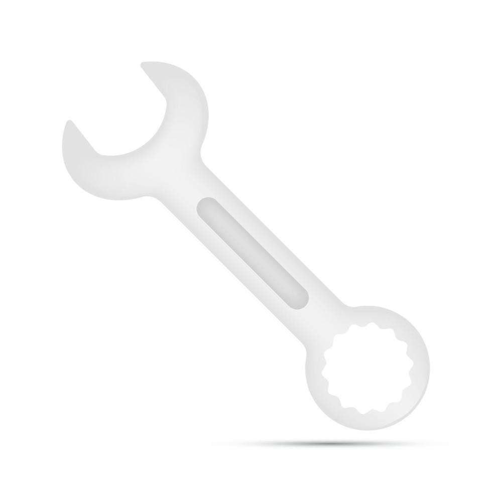 Spanner isolated on white background vector