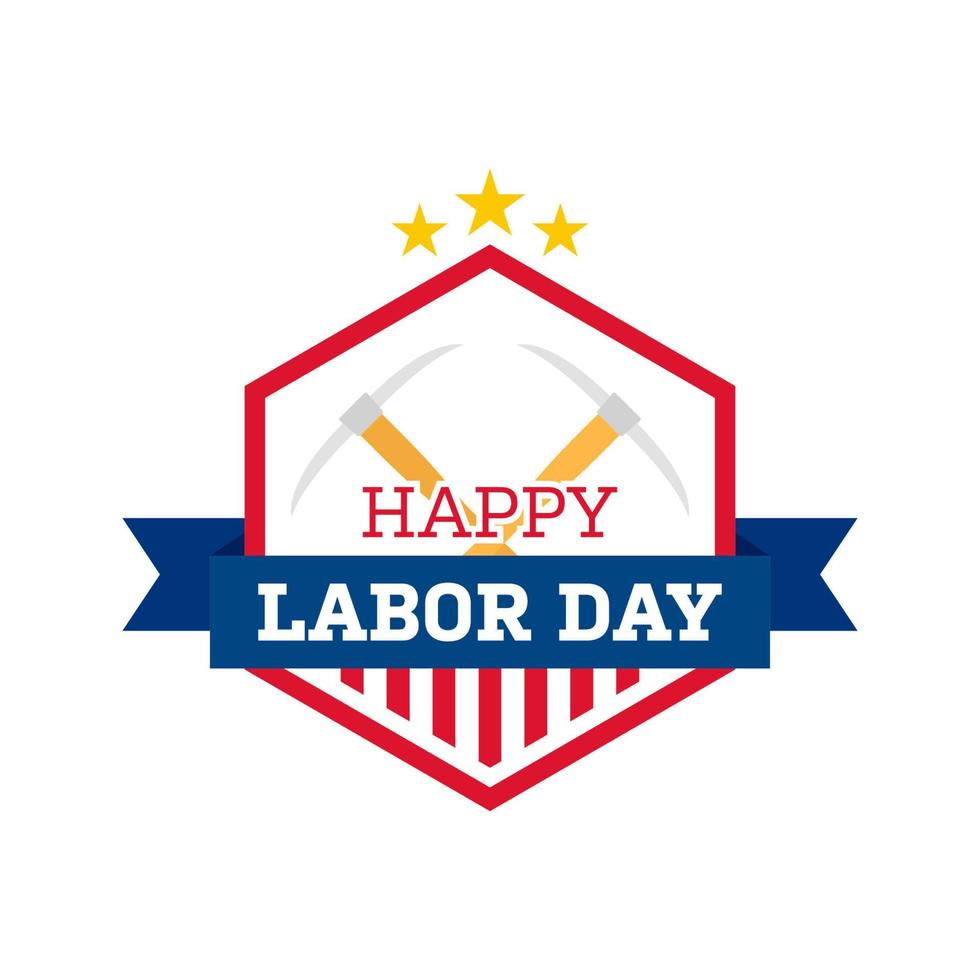Happy Labor Day banner isolated on white background vector