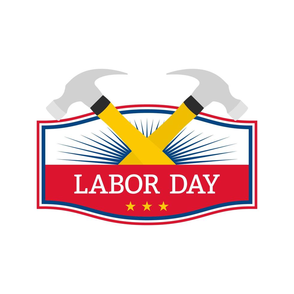 Happy Labor Day banner isolated on white background vector