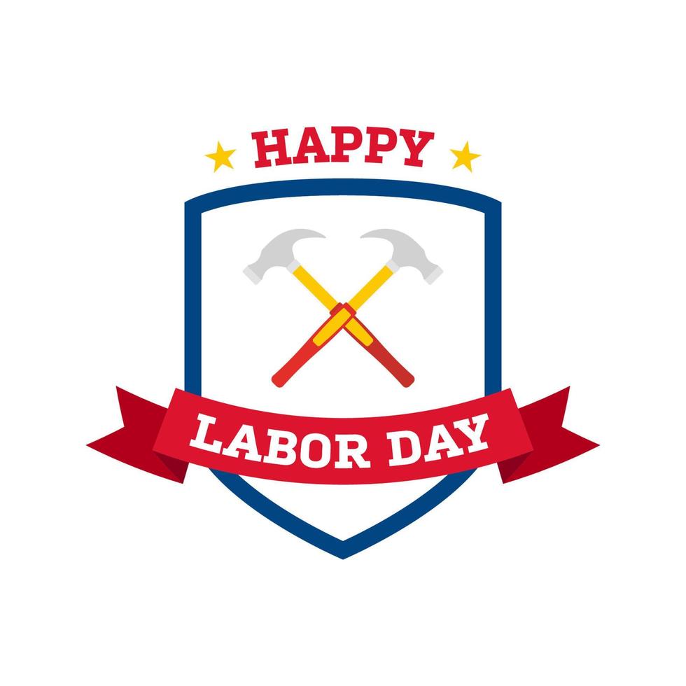 Happy Labor Day banner isolated on white background vector