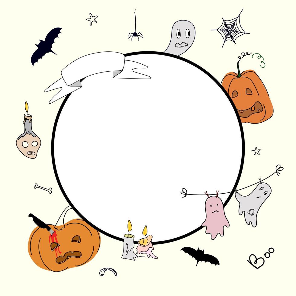 marco de halloween en estilo abstracto. concepto de celebración. vector