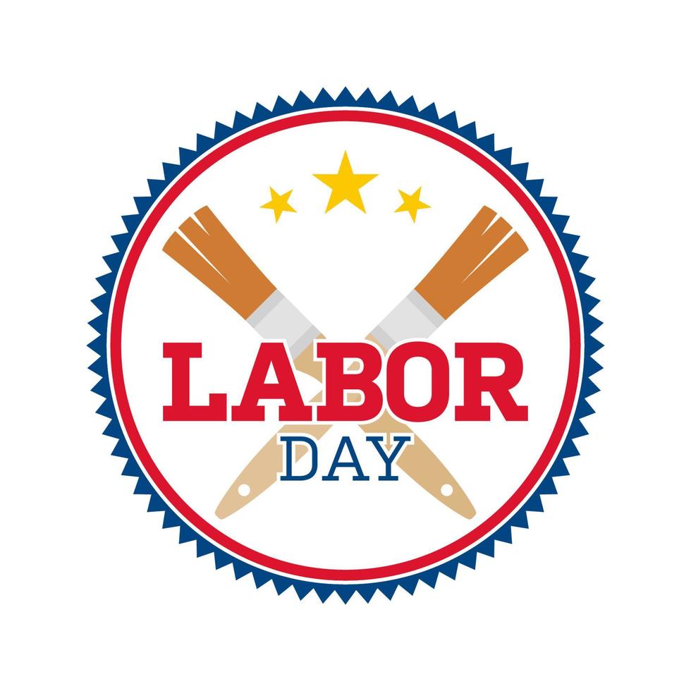 Happy Labor Day banner isolated on white background vector